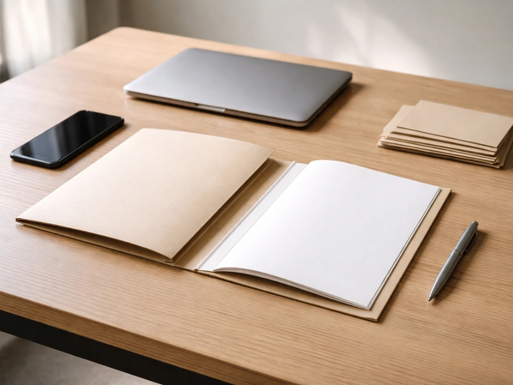 Minimal photo of a quiet finance desk with two blank folders and a smartphone, symbolizing competing net worth estimates