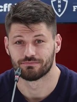 Bruno Petković at a press conference