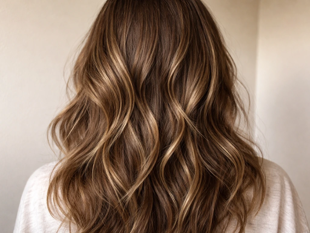 Close-up of a person’s hair blending seamlessly into loose waves in soft natural light.