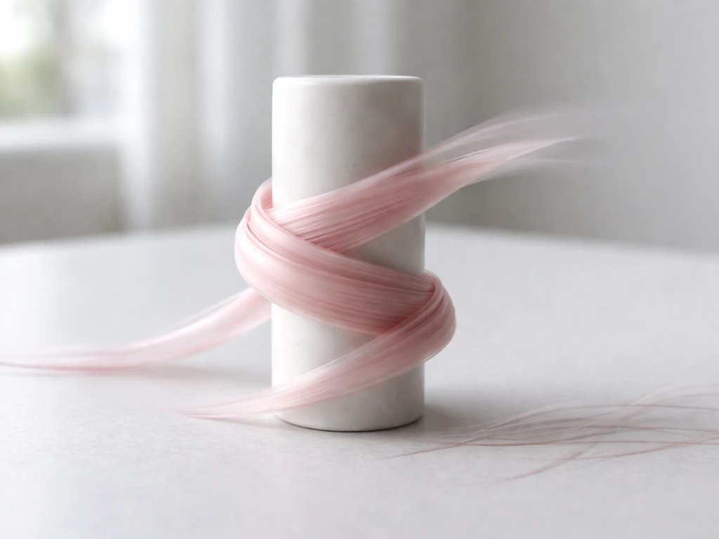 Minimal photo showing abstract, ribbon-like muscle fibers and soft motion suggesting smooth muscle training.