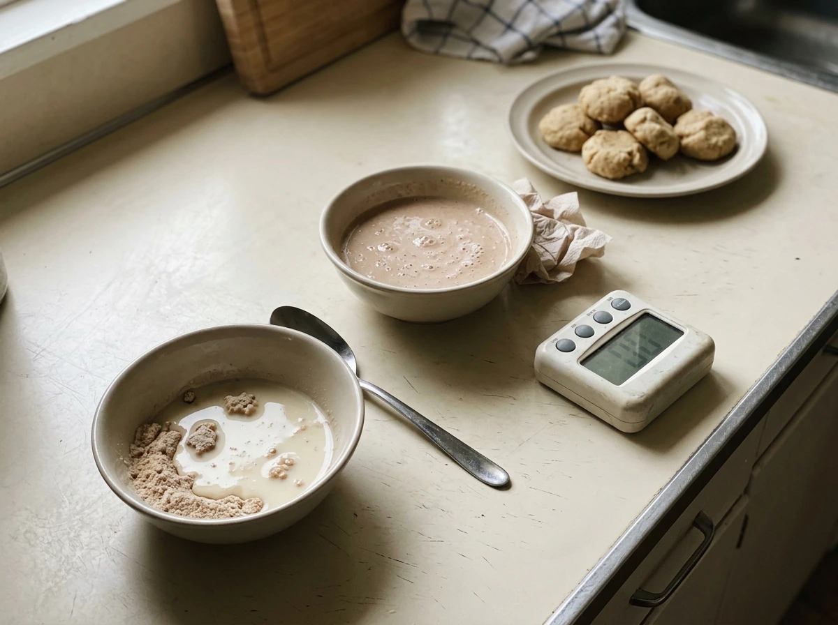 Two meals spaced with protein portions totaling daily target