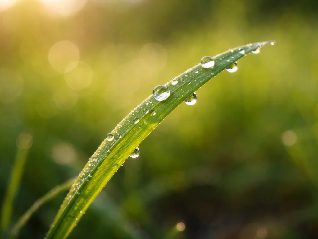 Un brin d’herbe lumineux au premier plan, symbole de croissance et passage de la naïveté à la méthode.