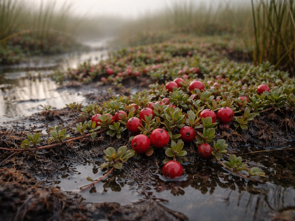 what type of plants do cranberries grow on
