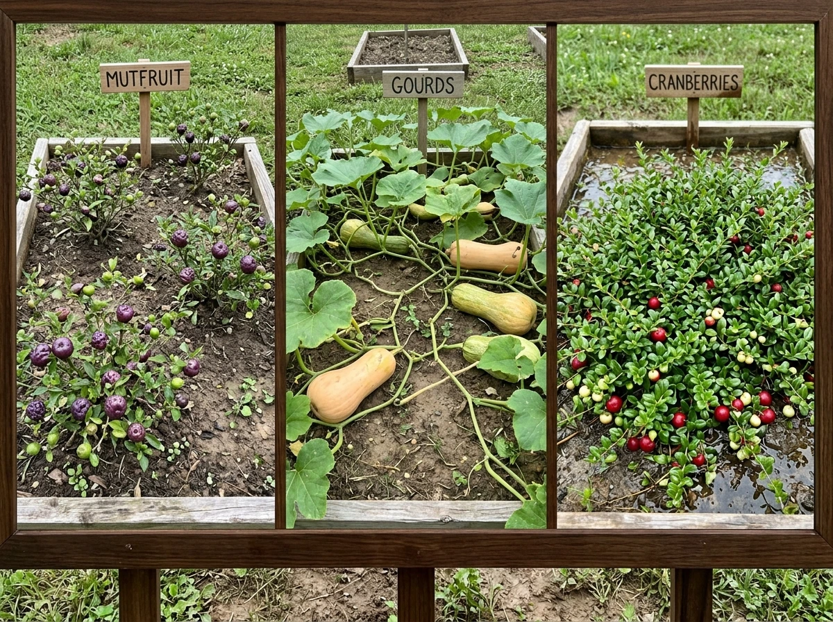 Comparison of different CAMP crop plants, showing cranberries versus other crop types.