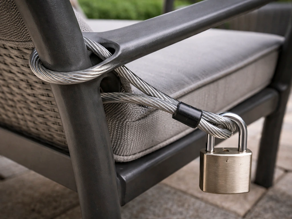 how to lock down patio furniture