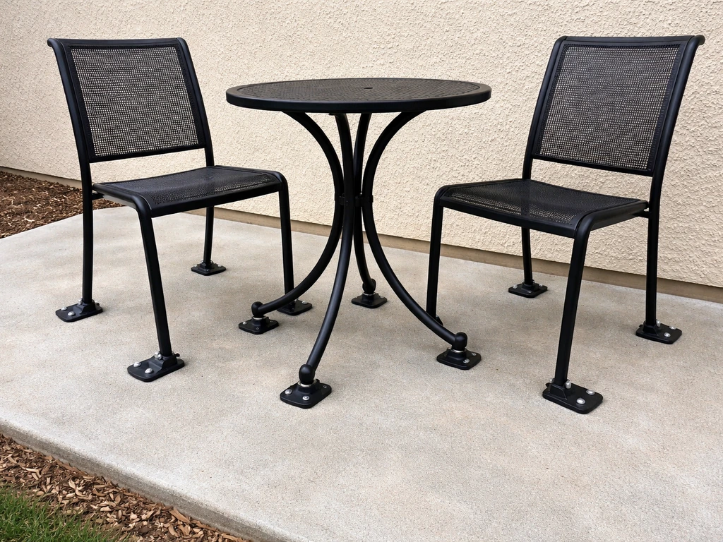 how to anchor down patio furniture
