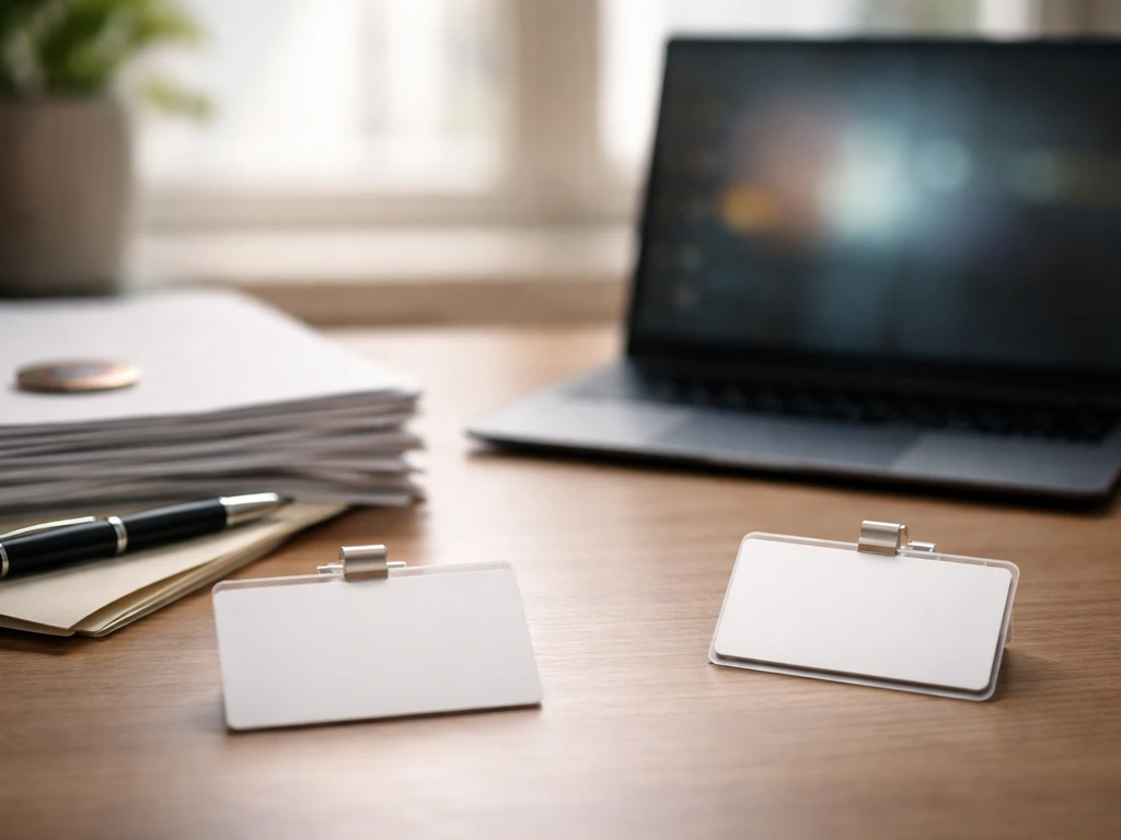 Minimal desk scene with blurred public filing documents beside a dark laptop implying finance sources and confidence.
