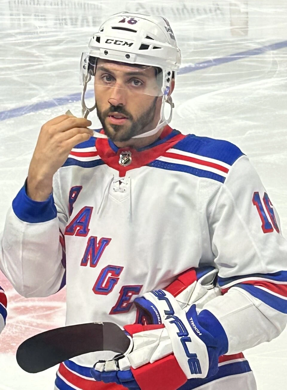 Vincent Trocheck in a New York Rangers uniform on the ice