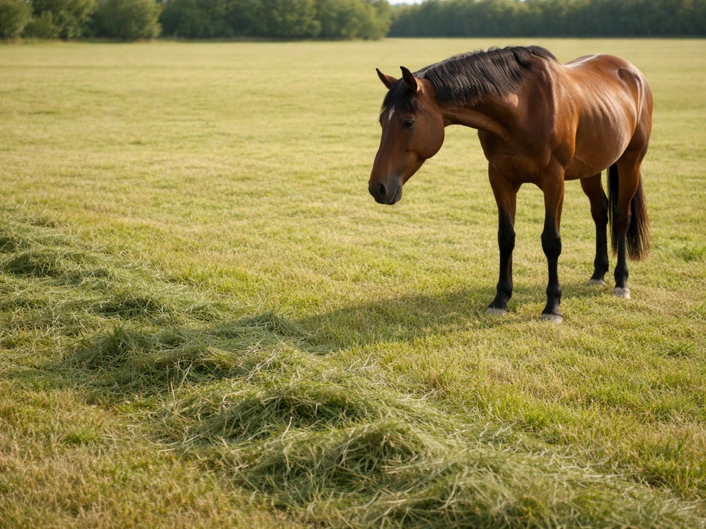 Cheval et herbe fraîchement coupée : risques et plan d’action