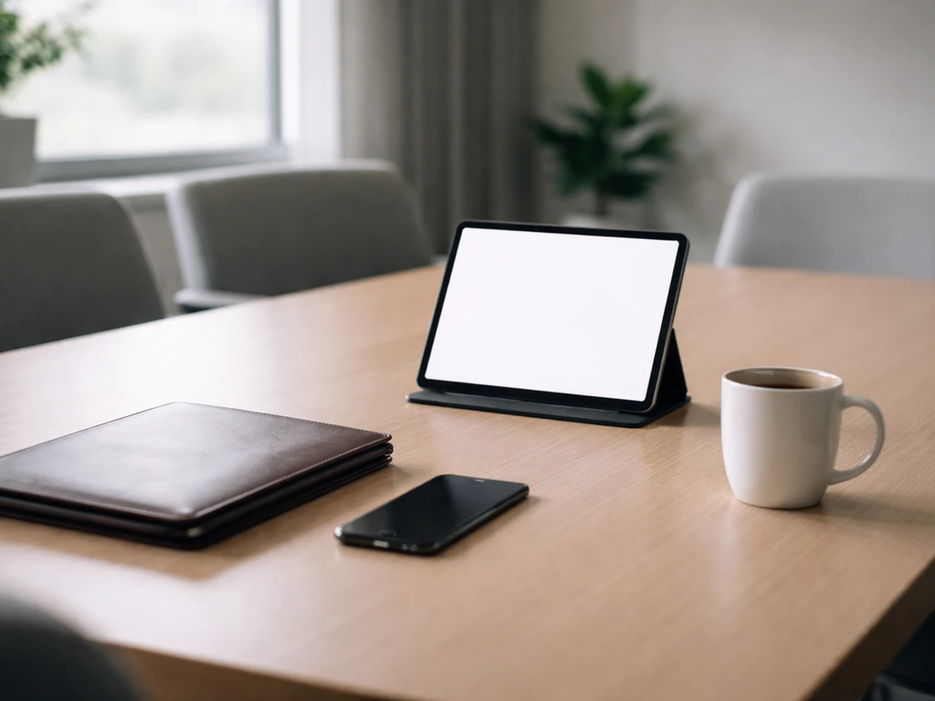 Minimal corporate office desk setup symbolizing professional employee benefits consulting.