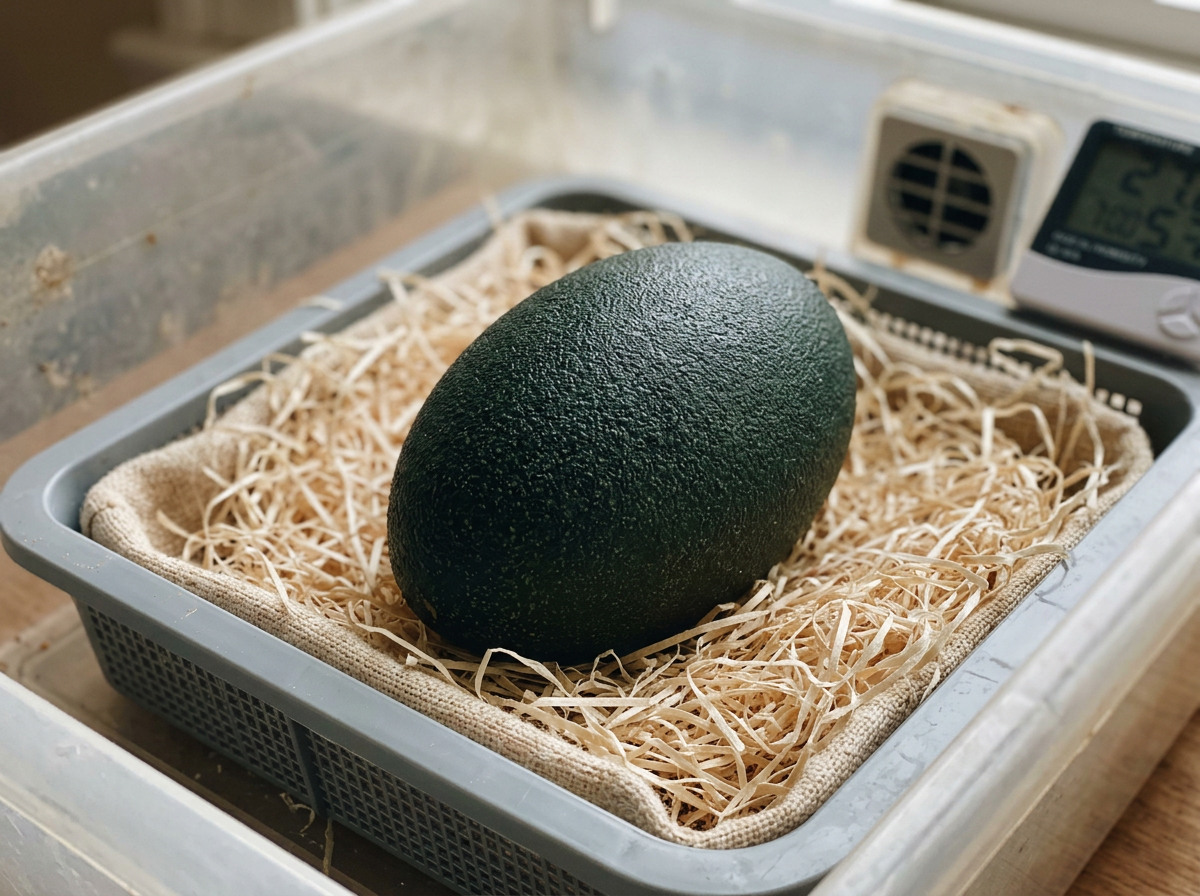 Close view of emu and ostrich chicks or juvenile birds showing care needs