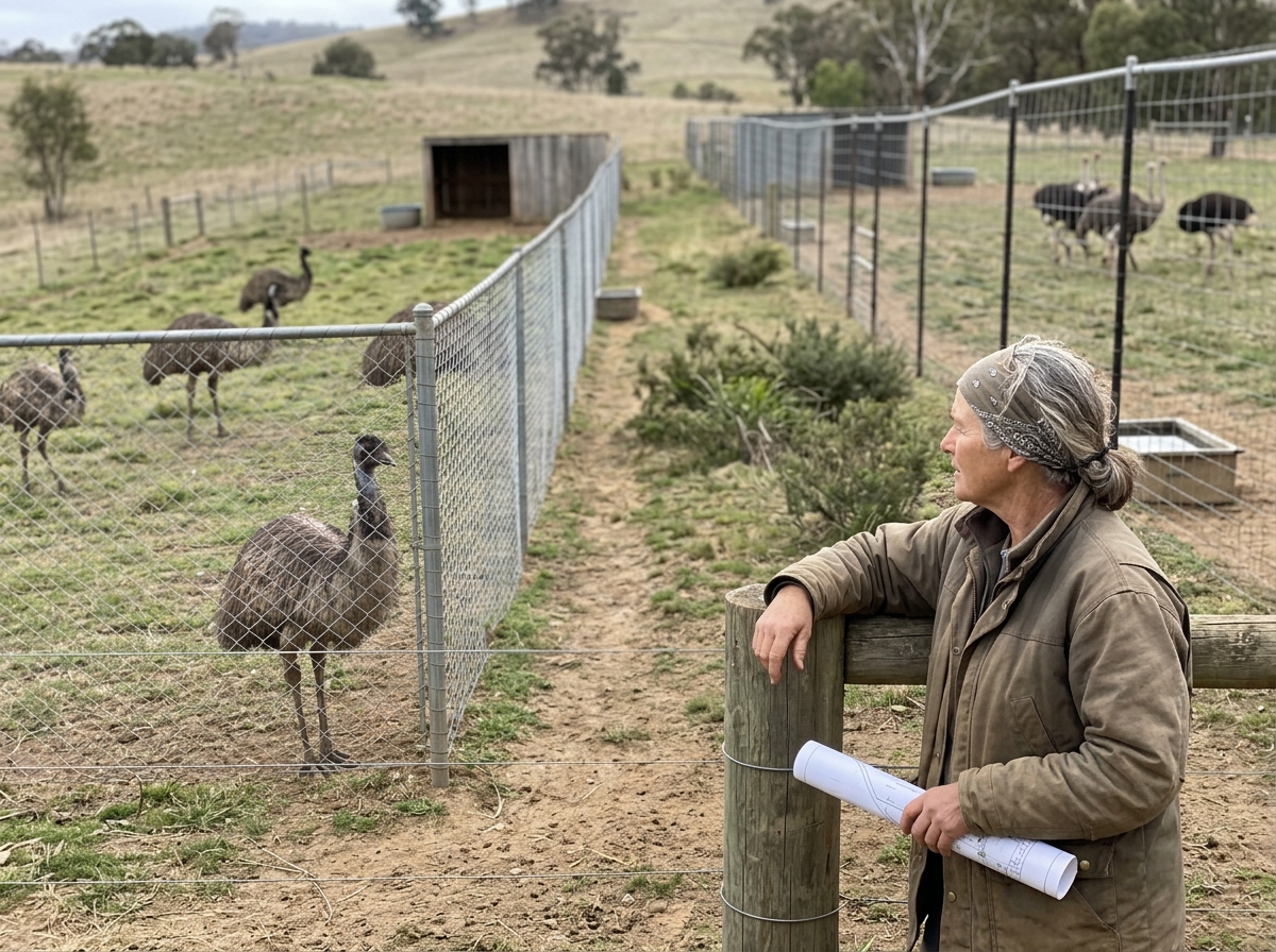 Illustration of choosing between emu and ostrich: space, suitability, and next steps