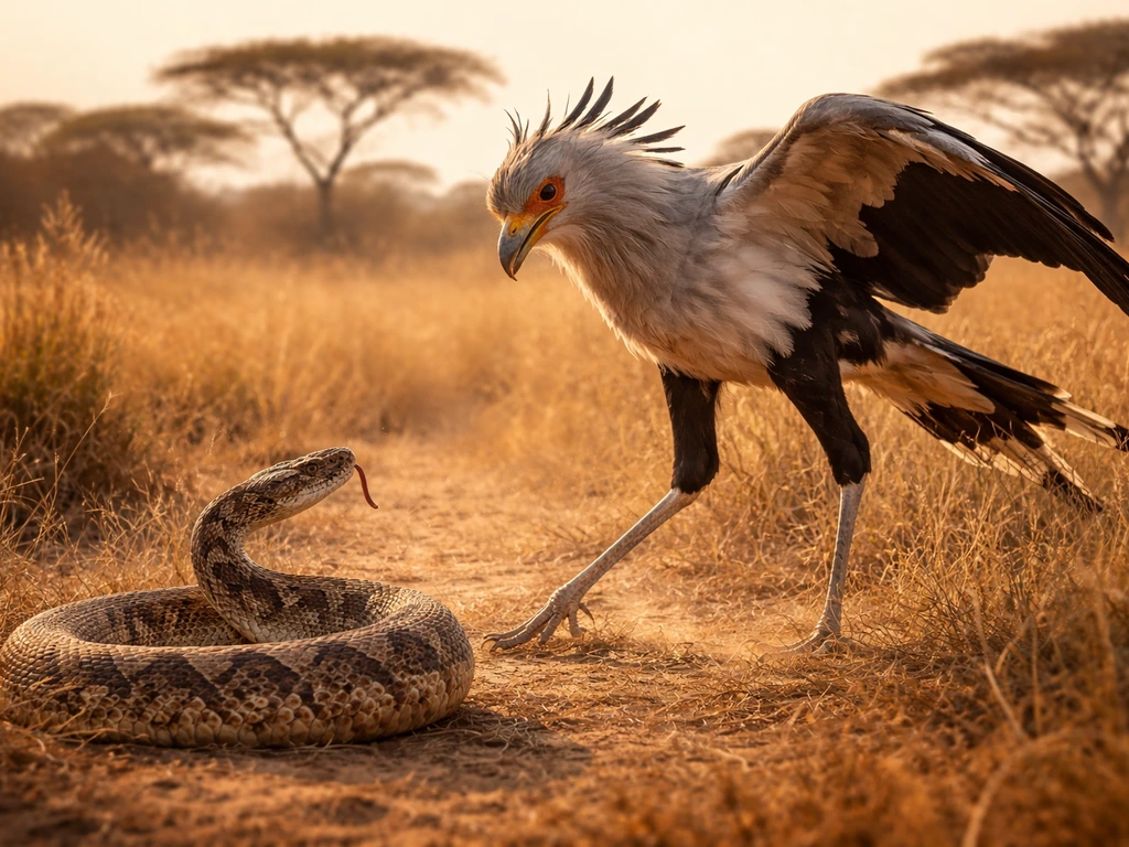 rattlesnake vs secretary bird who would win