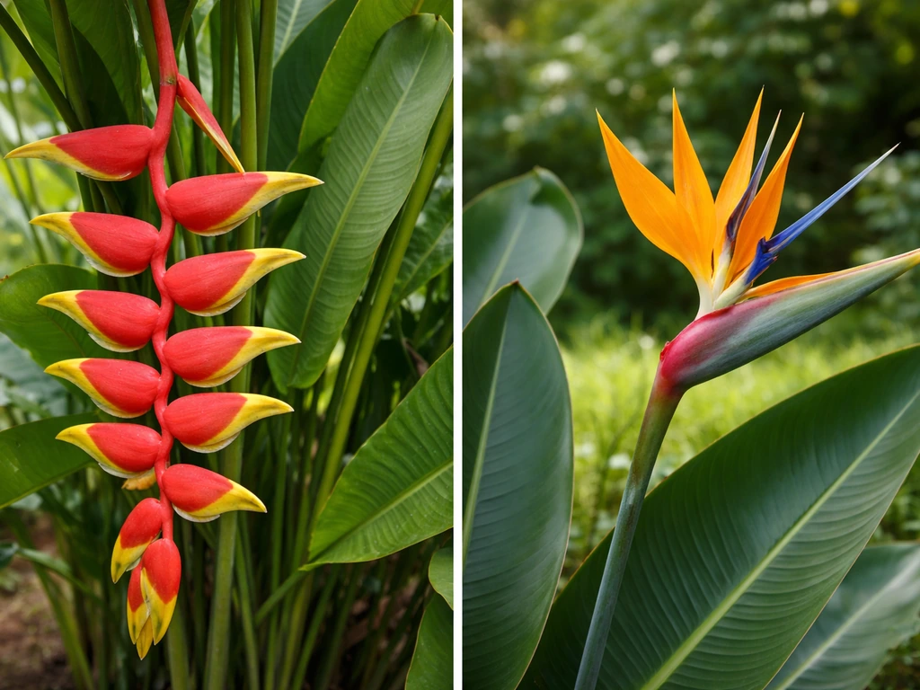bird of paradise vs heliconia