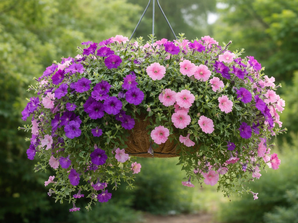 how to grow petunias in hanging baskets