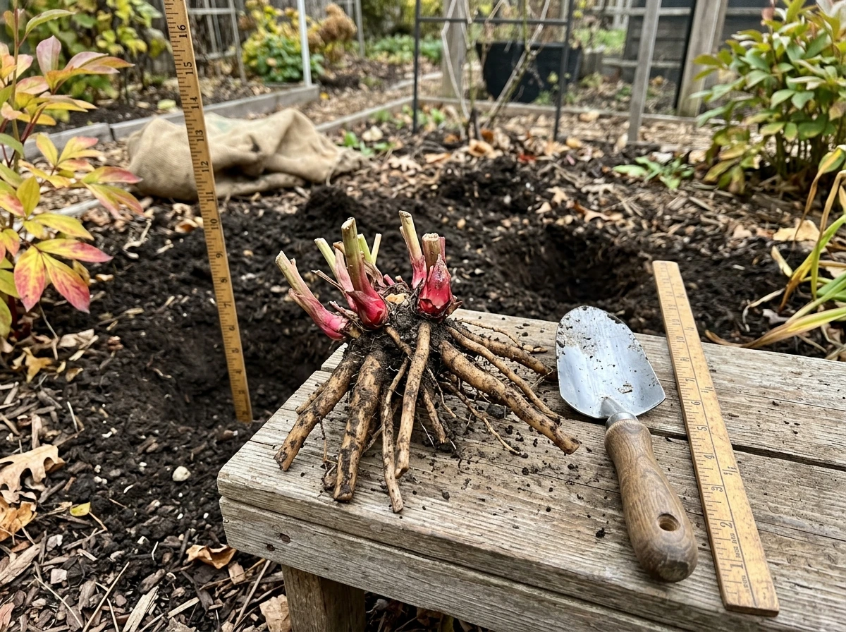 how to grow peonies from root