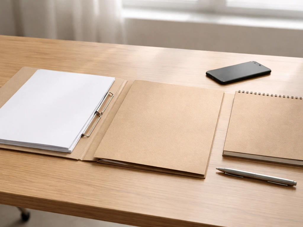 Minimal desk scene showing two simple folders labeled with no text: confirmed vs unknown figures