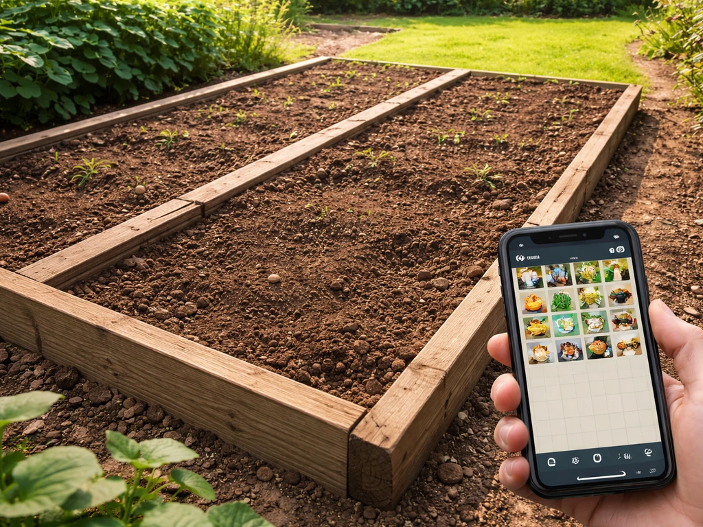Searching the garden plot tiles where the bug egg should be