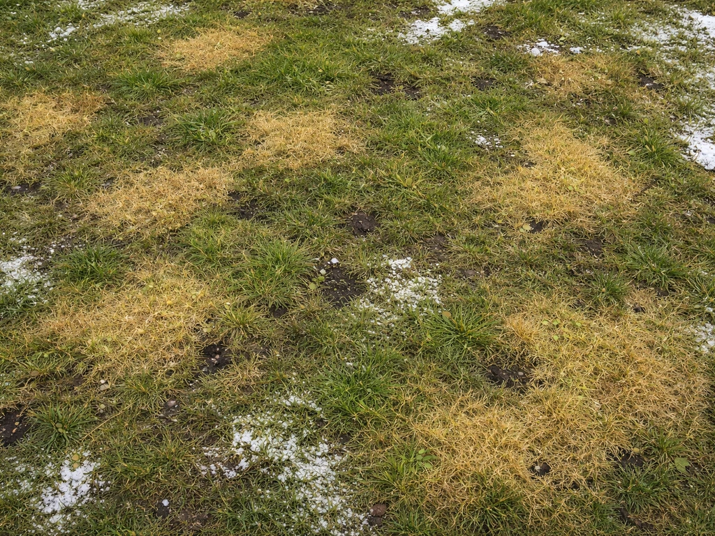 Gele plekken in gras in de winter: oorzaken en aanpak
