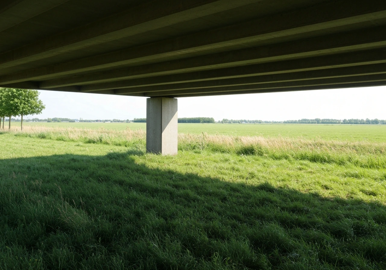 Schaduwplek in een Nederlands gazon met dunner, uitgedund gras en een duidelijke overgang naar zonnig groen.