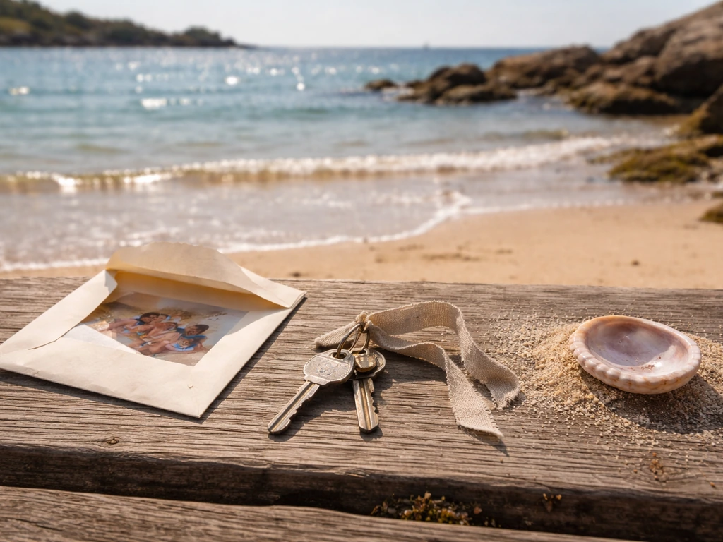 Trois objets symboliques sur un quai breton : amour familier, attachement et désir de l’inconnu.