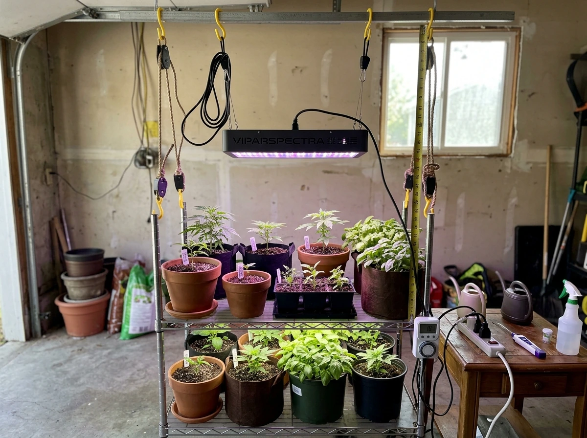 how to use a grow light