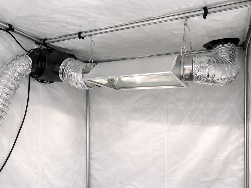air-cooled grow light setup