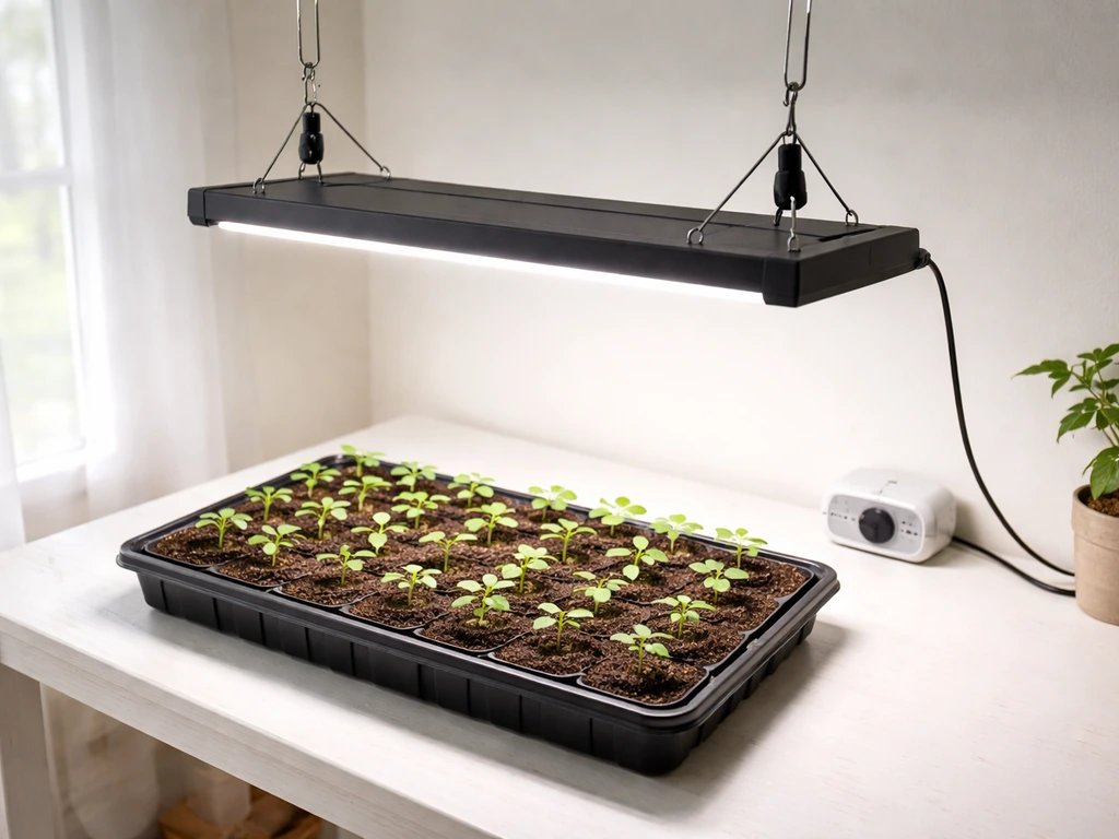 grow light setup for seedlings