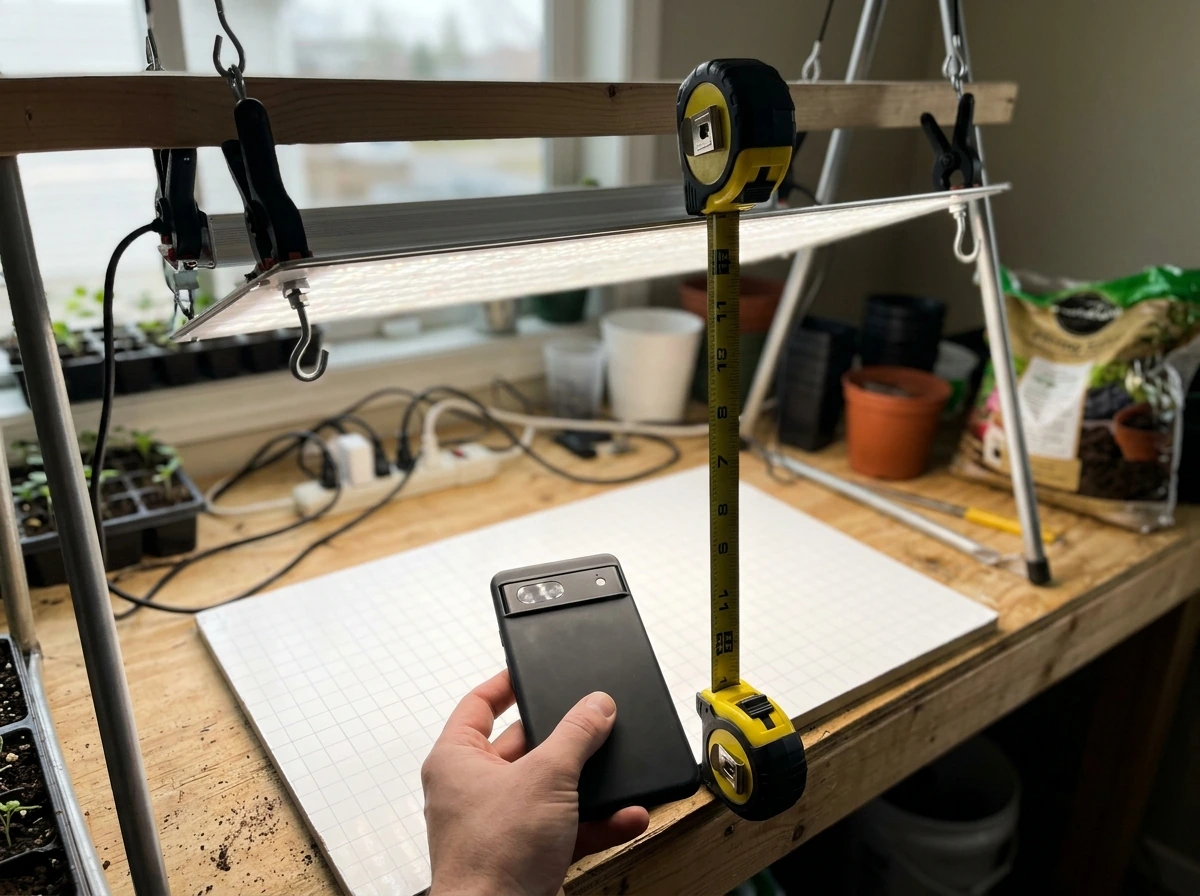 Measuring PPFD without expensive equipment using a smartphone app