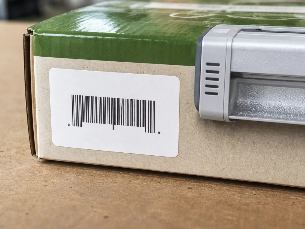 Close-up of a sticker on a Jiffy Hydro grow light kit box, focused for model identification.
