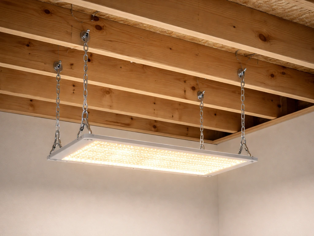how to hang grow lights from ceiling