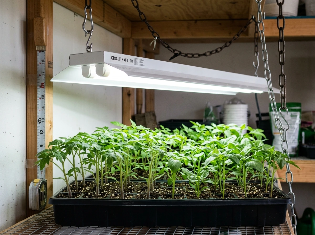 how to use grow lights with seedlings