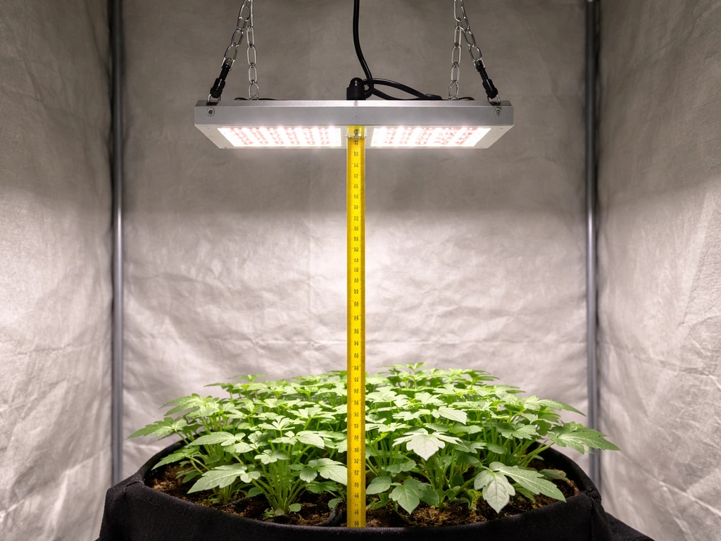 how high to hang led grow lights
