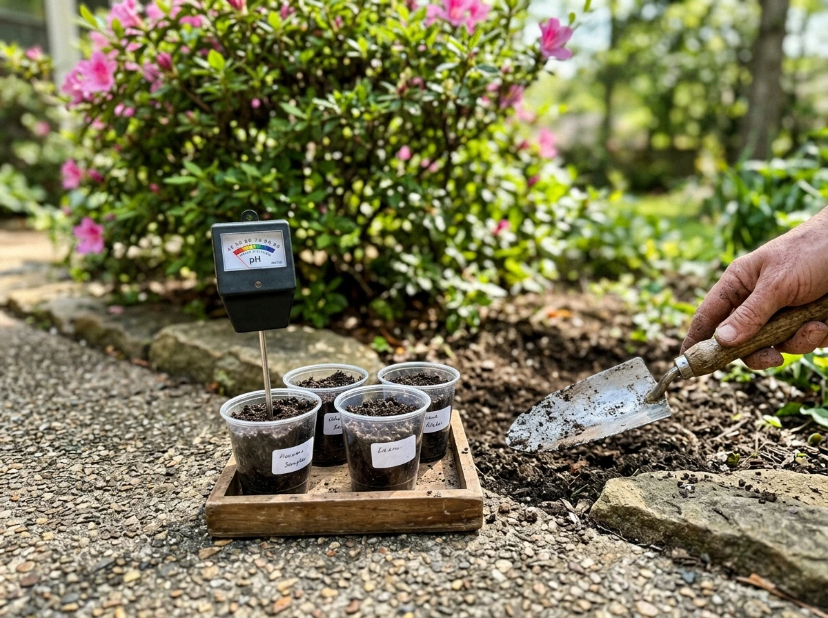 Testing soil pH for azaleas in Arizona