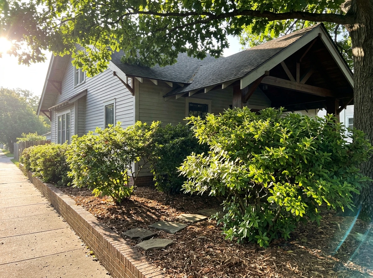 Azaleas placed for morning sun and afternoon shade on an east-facing house side