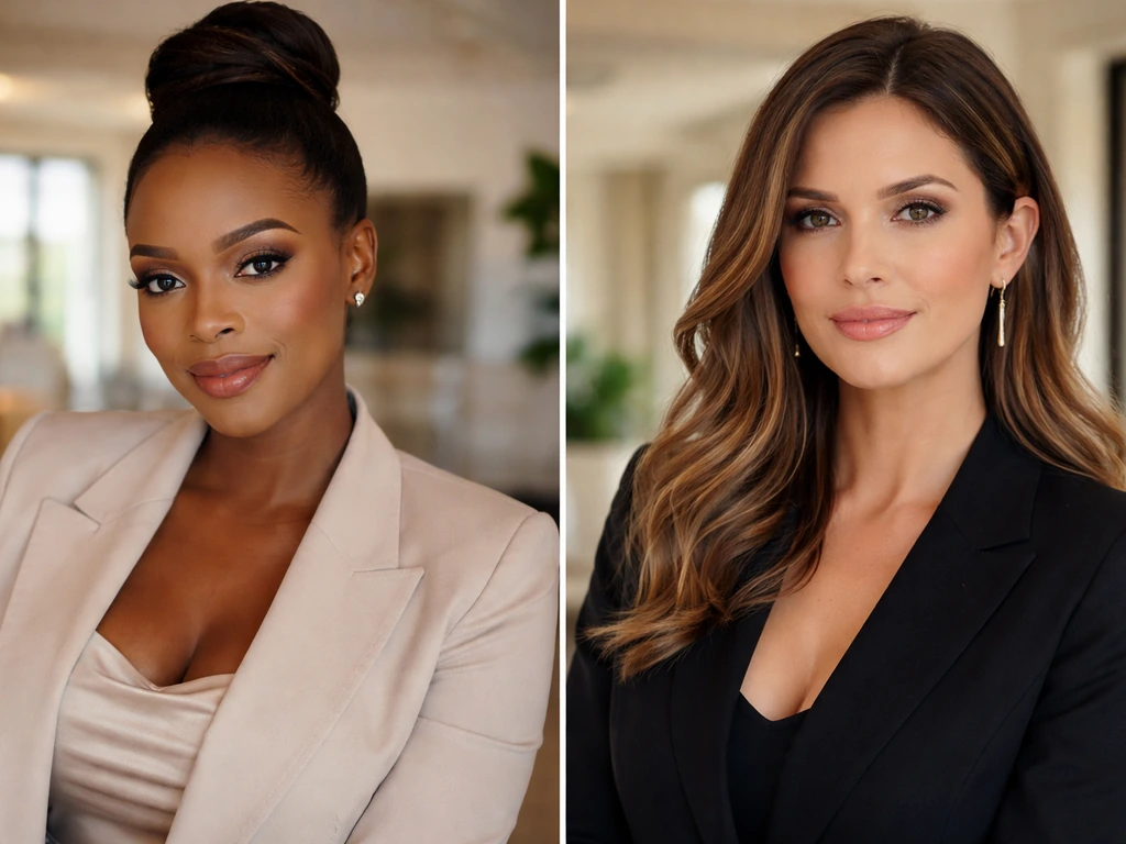 Two distinct RHOD cast portrait-style photos side by side: JoJo Robinson and Maria Valaskatzis.
