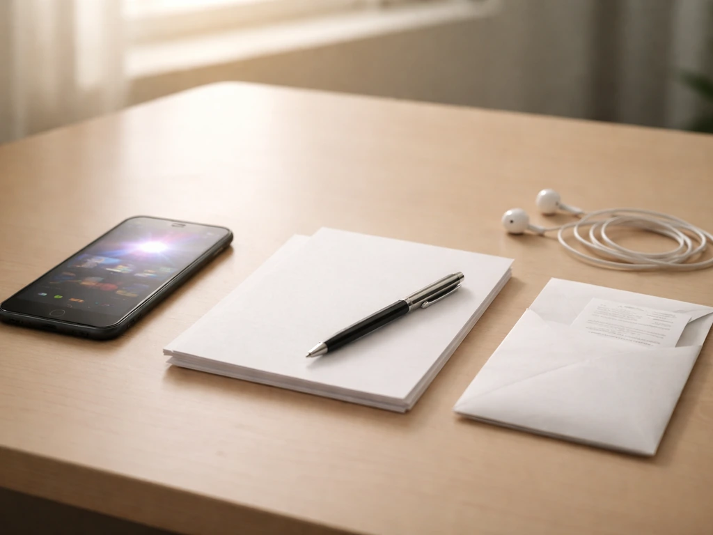 Minimal desk scene showing a phone and contracts symbolizing reality-TV fees and creator earnings