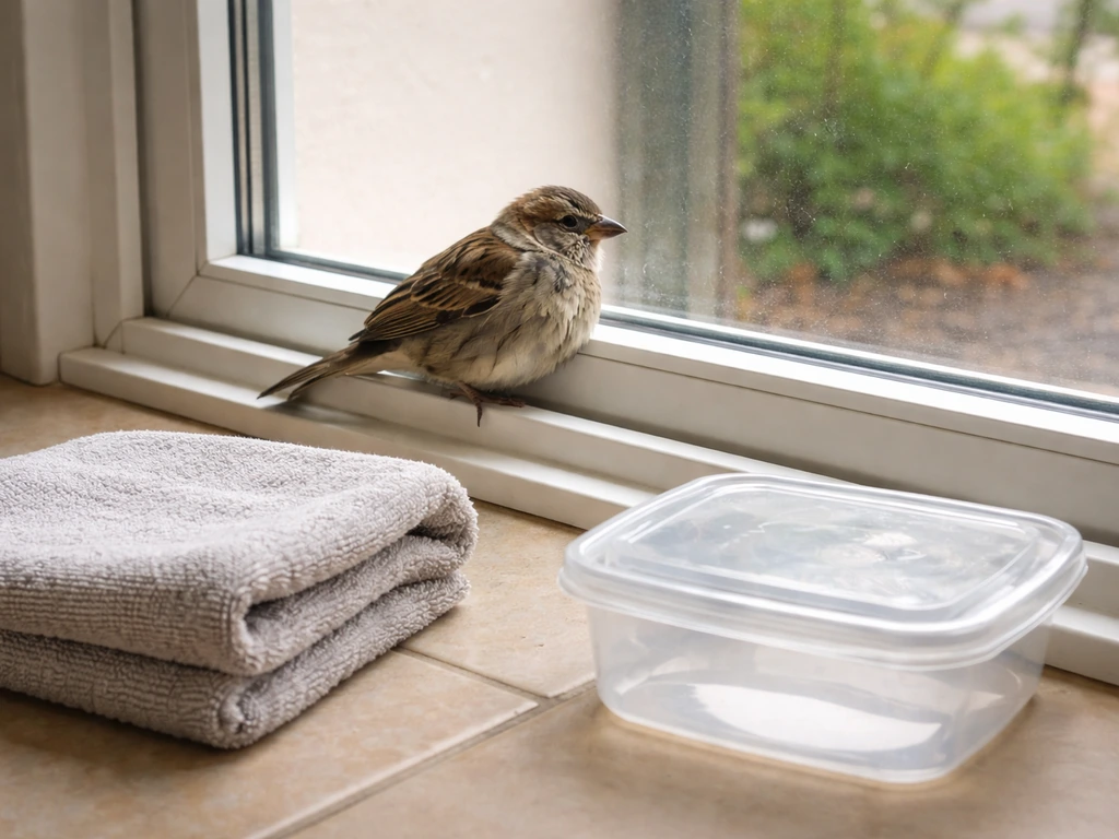 bird flies into window what to do