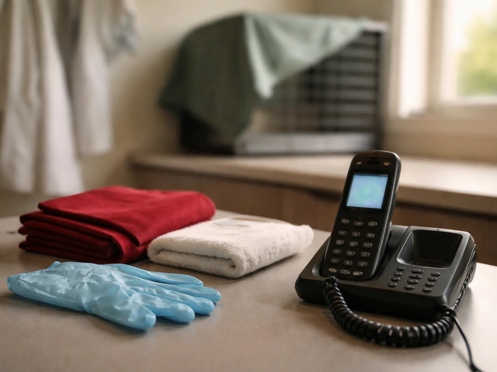 A wildlife rehabilitator’s desk with a ringing phone and supplies, suggesting an immediate avian emergency call.