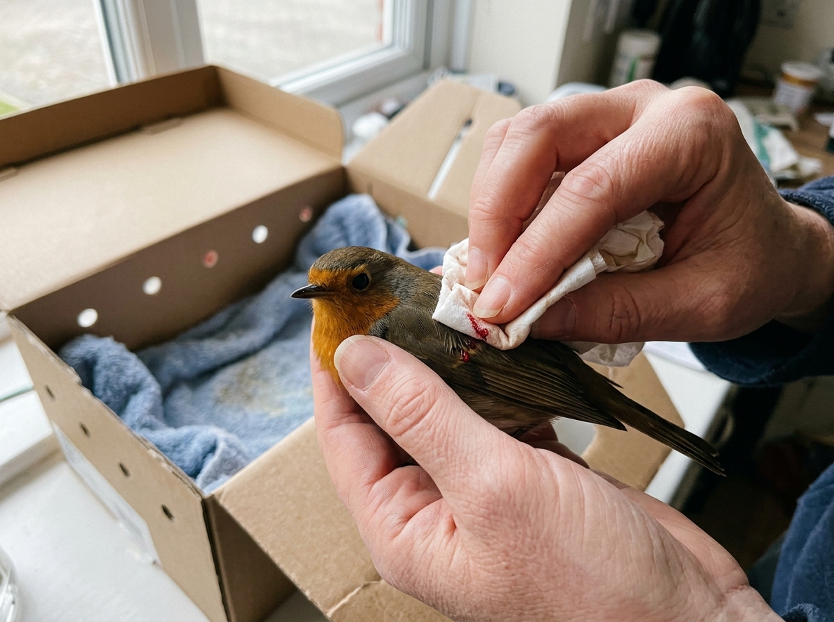 Applying gentle pressure to stop active bleeding