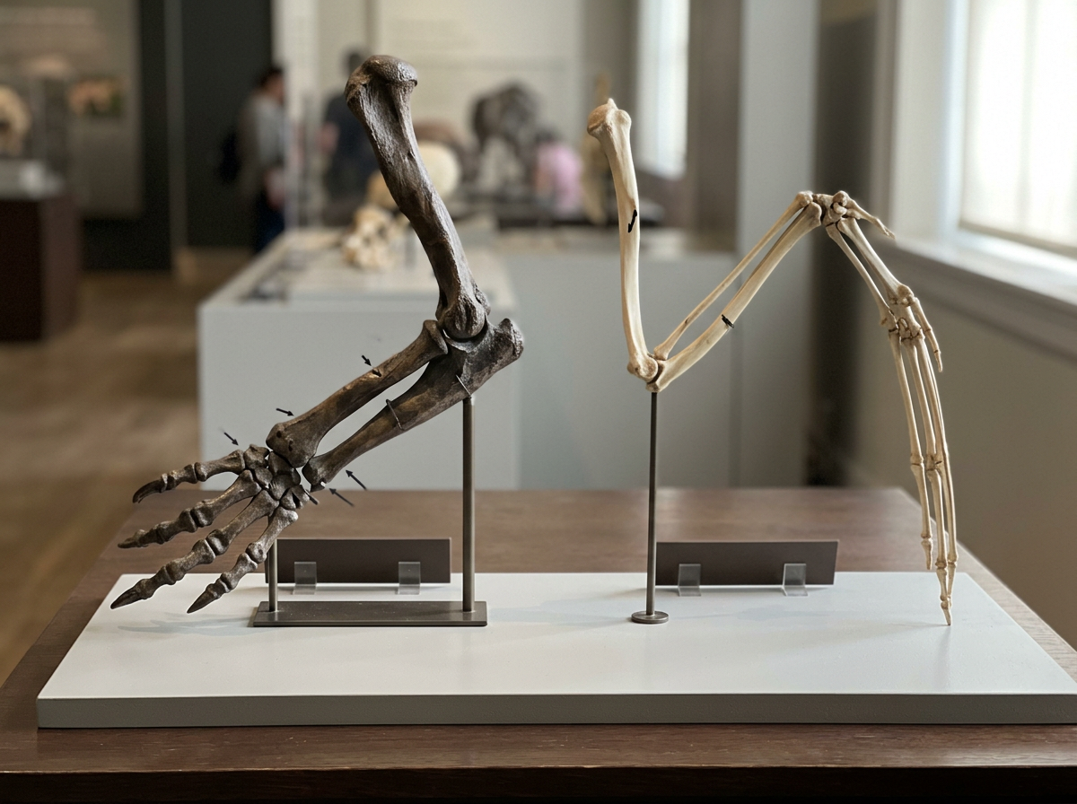 Bird and theropod evolutionary link shown by wing/arm comparison