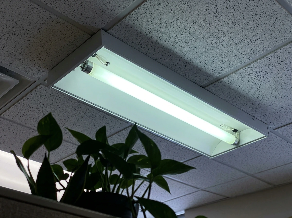 can plants grow under fluorescent office light