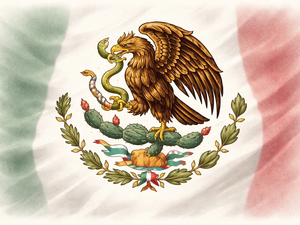 How to Draw the Bird on the Mexican Flag Step by Step
