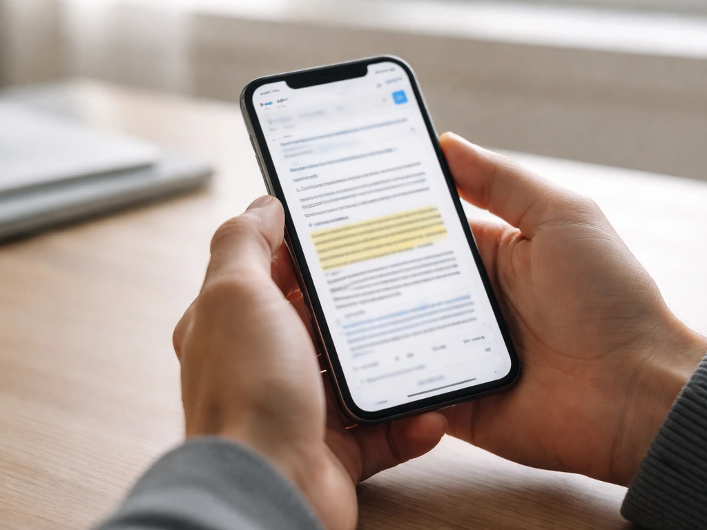 Close-up of a smartphone showing a generic web search results page about national wildlife protections