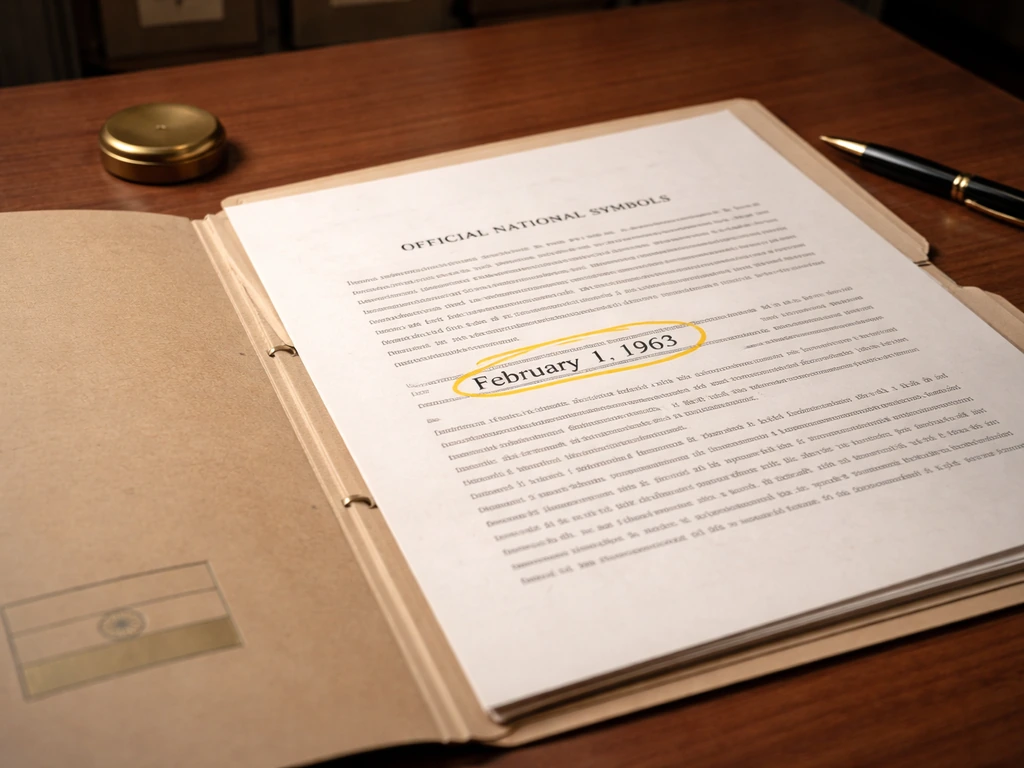 Close-up of an official archive document with the date Feb 1, 1963 highlighted on a desk.