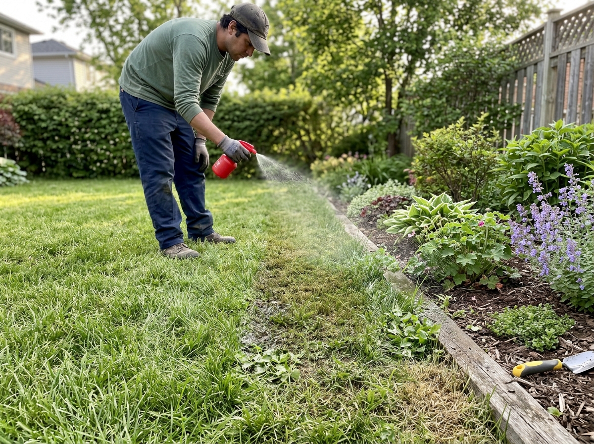 MA-based spray treating lawn and garden beds for geese and sparrows