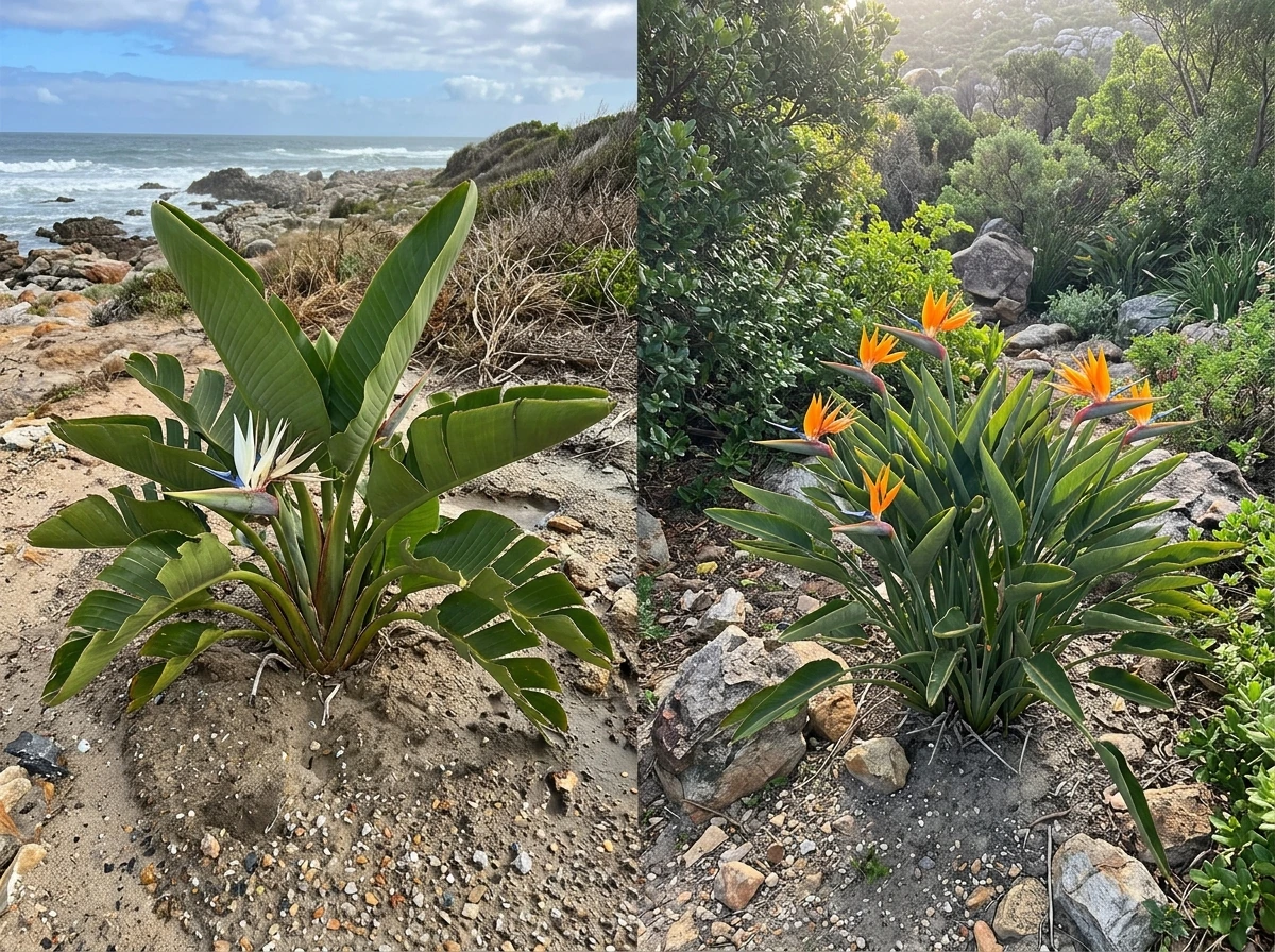 Side-by-side wild habitat comparisons: coast vs open ground