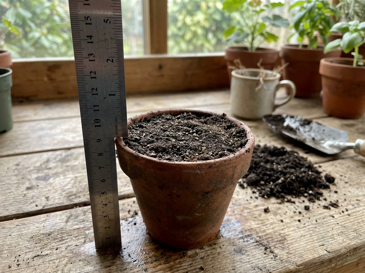 Millet seeds scattered on soil with shallow covering showing planting depth