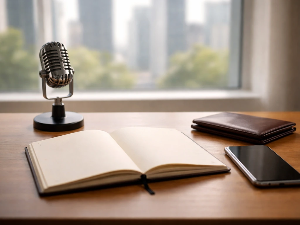 Minimal office scene symbolizing an investigation into a specific public figure