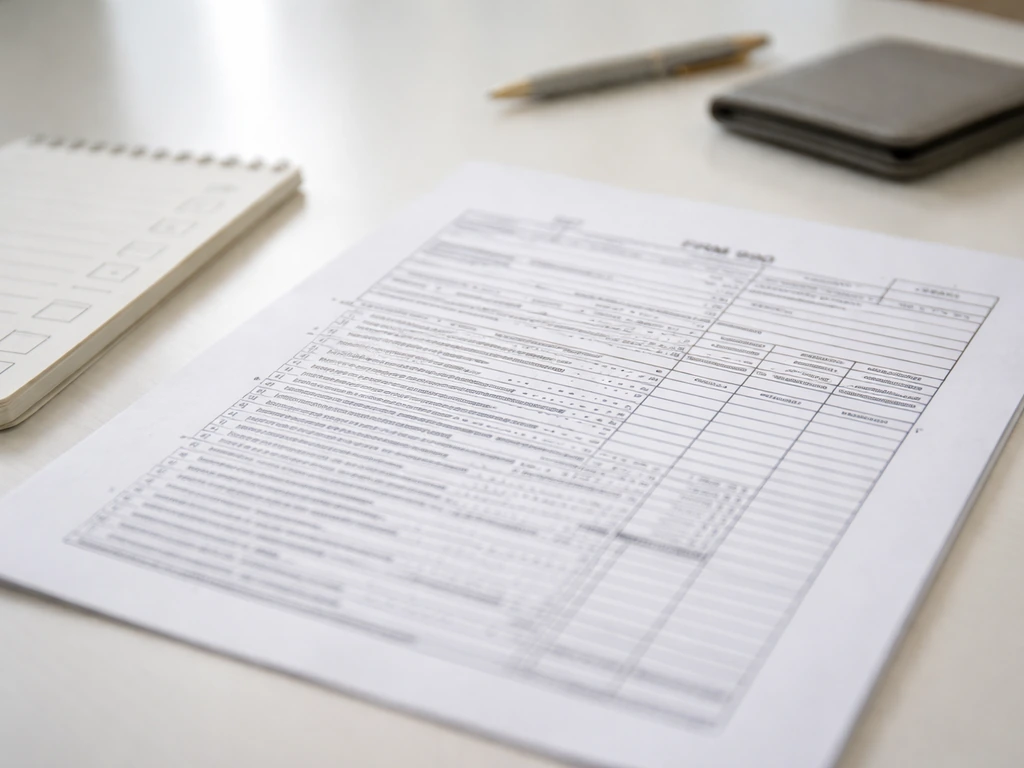 Close-up of an IRS Form 990 document and a simple checklist notepad on a desk.